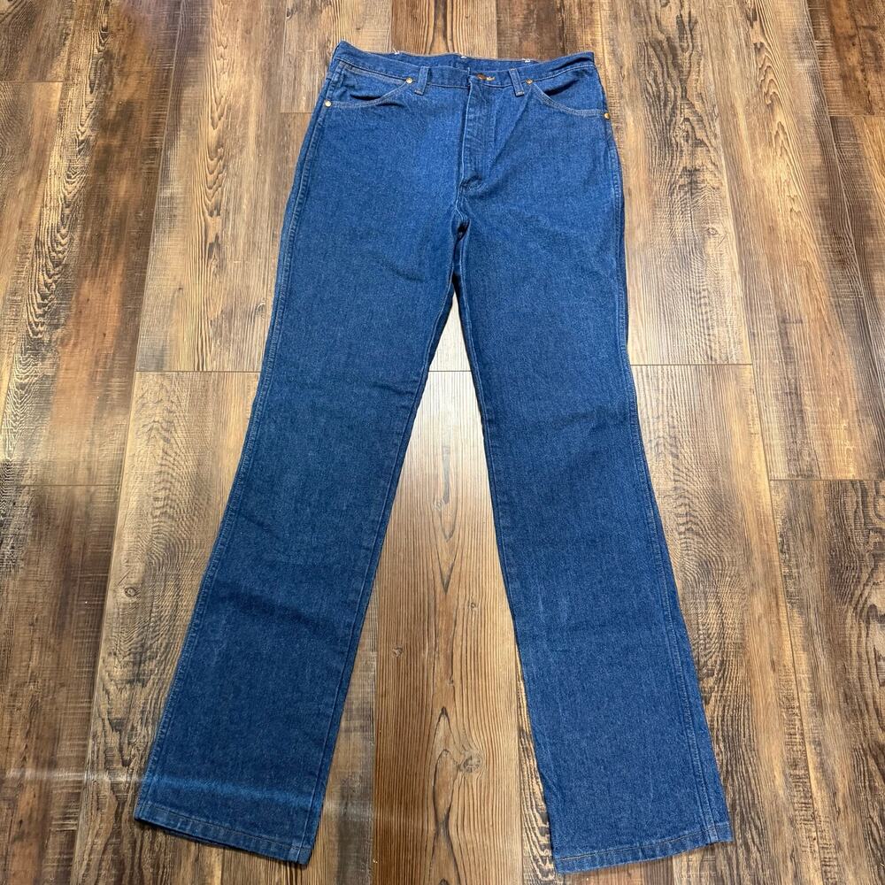Wrangler 936DEN Cowboy Cut Slim Fit Jeans Mens 36x36 Dark Indigo Western
